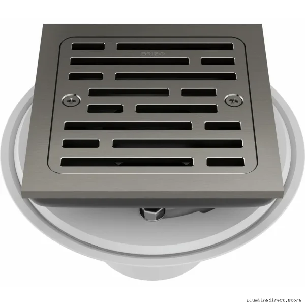 Square Tile-In Shower Drain - Brizo BT062415-SL Luxe Steel
