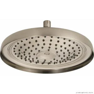 Brizo Ceiling Mount Raincan Shower Head - Classic Round Brushed Nickel 2.5 GPM Water Flow 83310-BN-2.5