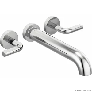 Brizo Chrome 2-Handle Wall Mount Tub Faucet with Notch Lever HL70439-PC