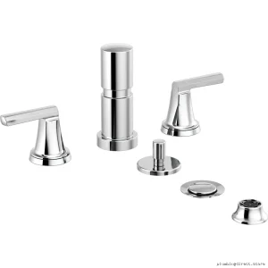 Levoir Chrome Space-Saving Bidet Faucet (Fewer Handles) - 68498-PCLHP Brizo