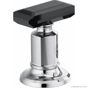 Brizo Chrome & Black Crystal Widespread Bathroom Faucet Handle Kit HK5376-PCBC