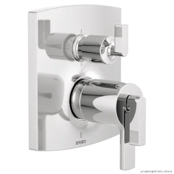 Brizo Chrome Thermo Shower Trim – Handle-Free Divertor