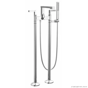 Frank Lloyd Wright Chrome Lever Handle Tub Filler Trim Kit Brizo