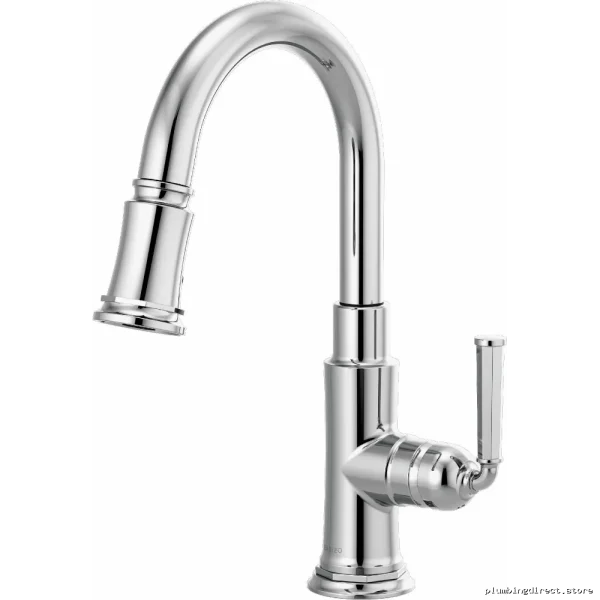 Brizo Chrome Pull-Down Kitchen Faucet with Bar/Prep Spray 63974LF-PC