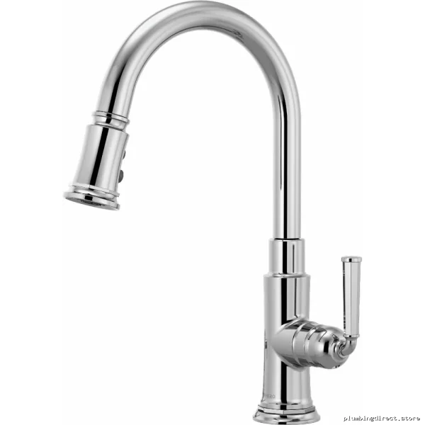 Brizo Chrome Rook Pulldown Spray Kitchen Faucet - Stylish & Functional 63074LF-PC