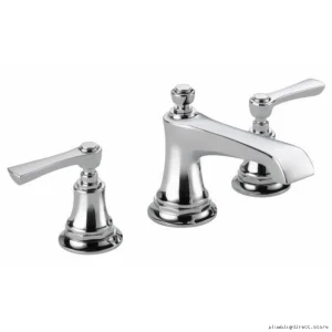 Brizo Chrome Rook Widespread Bathroom Faucet 1.2 GPM Water-Saving Single Handle