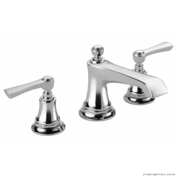 Brizo Chrome Rook Widespread Bathroom Faucet 1.2 GPM Water-Saving Single Handle