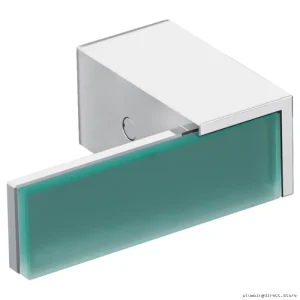 Brizo HL70481-PC Chrome Tub Filler - 2-Handle, Green Glass Lever, Wall Mount