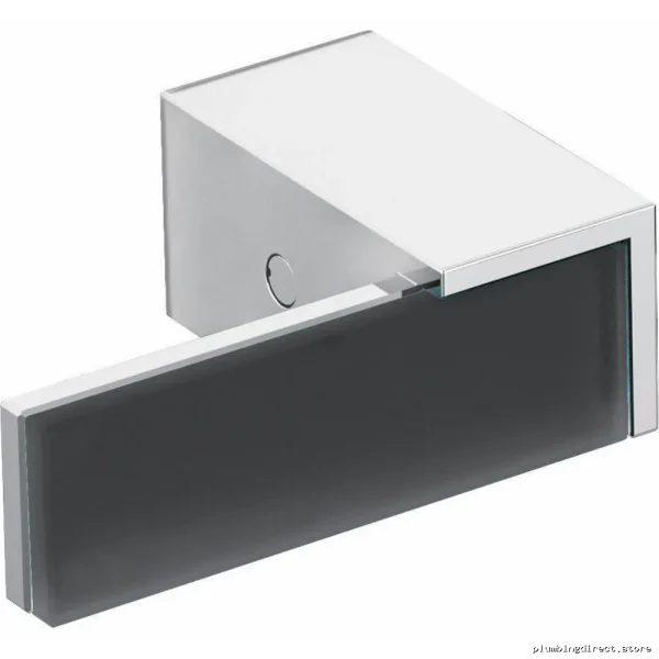 Brizo Chrome Tub Filler with Gray Glass Handles - Wall Mount Faucet Kit - Image 2