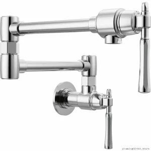 Brizo Chrome Tulham Wall-Mounted Pot Filler Faucet 62858LF-PC