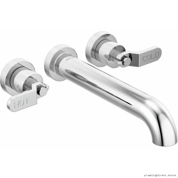 Litze 2-Handle Wall-Mounted Tub Filler Industrial Lever Handle Kit - Chrome HL70434-PC Brizo - Image 2
