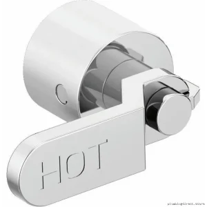 Litze 2-Handle Wall-Mounted Tub Filler Industrial Lever Handle Kit - Chrome HL70434-PC Brizo