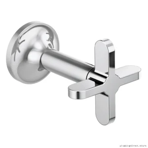Brizo Chrome Cross Handle Wall Mount Bathroom Faucet