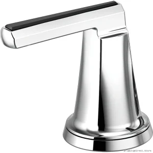 Brizo HL5398-PCBC Chrome/Black Crystal Pair of High Lever Handles for Widespread Faucets