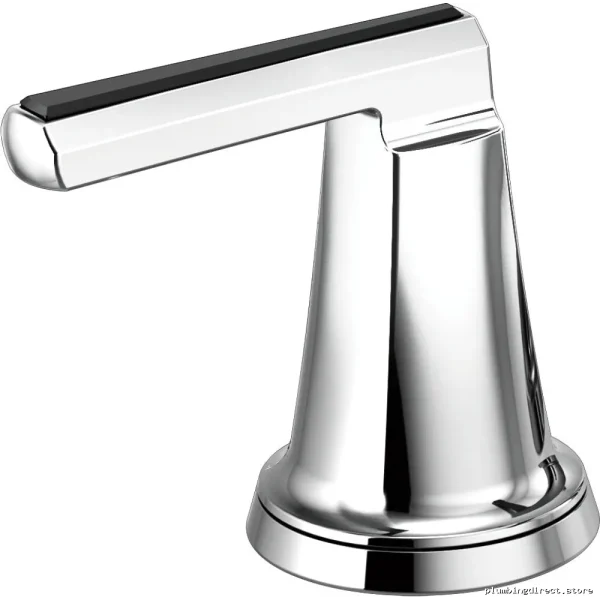 Brizo HL5398-PCBC Chrome/Black Crystal Pair of High Lever Handles for Widespread Faucets