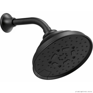 Brizo Classic Round Kinematic Five-Mode Low-Water Consumption Showerhead | Matte Black | Model #87495-BL
