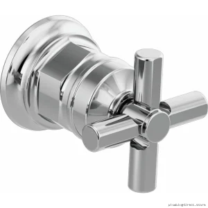 Brizo Cross-Handle Single Faucet Wall-Mount Bath Set in Chrome