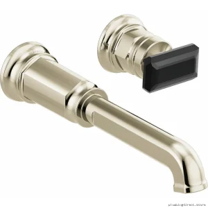 Crystal Lever Wall-Mounted Bathroom Handle Kit - Polished Nickel Finish Brizo