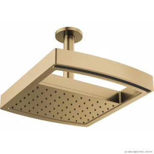 Dual Waterway Ceiling Mount Shower Arm - Brizo Luxe Gold Finish 6-Inch