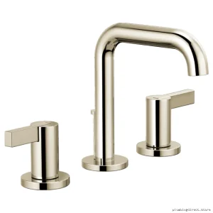 Brizo Polished Nickel Eco-Friendly 1.2 GPM Widespread Bathroom Faucet No Handles
