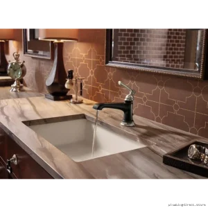 Brizo Eco-Friendly Single-Hole Bath Faucet With Luxe Nickle & Matte Blk Finish