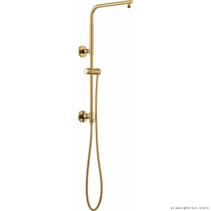 Brizo Euro Round Polished Gold Shower Column - Modern Luxury Design