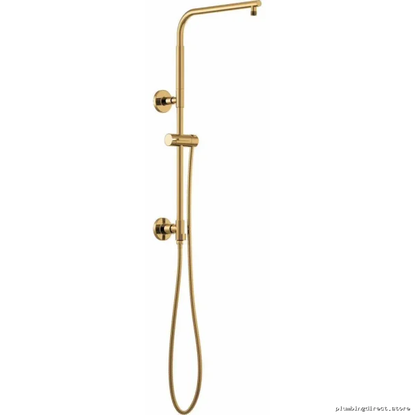 Brizo Euro Round Polished Gold Shower Column - Modern Luxury Design