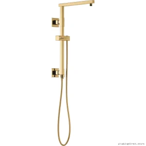 Brizo Euro Square Luxury Thermostatic Shower Column - Polished Gold