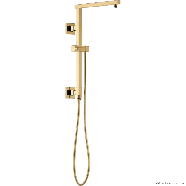 Brizo Euro Square Luxury Thermostatic Shower Column - Polished Gold