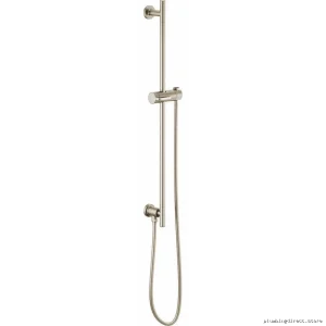 Euro-Style Round Slide Bar with Hose & Brushed Nickel | Brizo 74792-BN