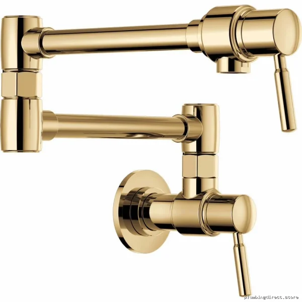 Brizo Euro Wall Mount Pot Filler Faucet – Polished Gold Finish #62820LF-PG