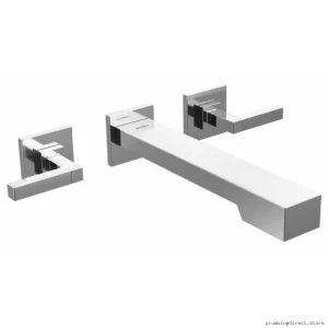 Brizo Chrome 2-Handle Wall Mount Tub Filler Trim by Frank Lloyd Wright, No Handles T70422-PCLHP