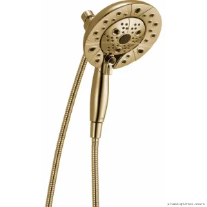 Brizo Gold 2-in-1 Round Shower Head with H2OKinetic Technology
