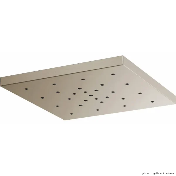Luxury H2OKinetic Square Rainfall Shower Head - Brushed Nickel Finish Brizo