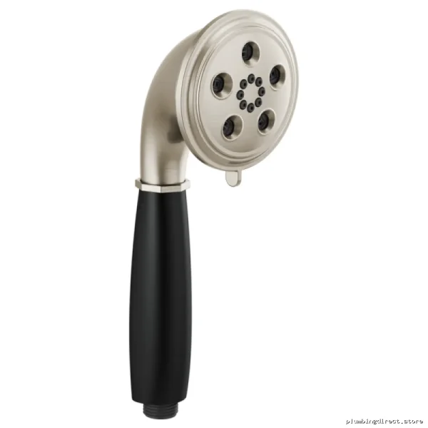 Brizo Round Hand Shower with H2Okinetic Spray in Nickel Black Finish