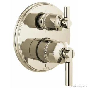 Brizo Handleless Pressure Balance Valve with 6-Function Diverter - Polished Nickel