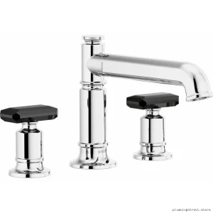 Brizo HK676-PCBC Modern Roman Tub Lever Handle Kit in Chrome & Black Crystal