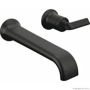 Single-Handle Wall-Mount Bathroom Faucet Twist Handle Kit - Matte Black HL5867-BL Brizo