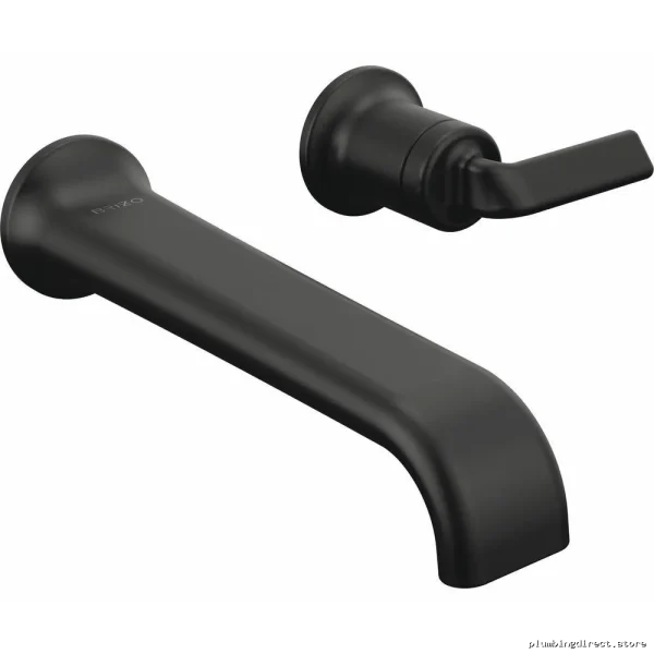 Single-Handle Wall-Mount Bathroom Faucet Twist Handle Kit - Matte Black HL5867-BL Brizo