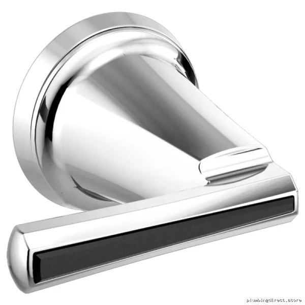 Brizo Chrome & Black Crystal Wall Mount Lever Handle Pair HL5898-PCBC