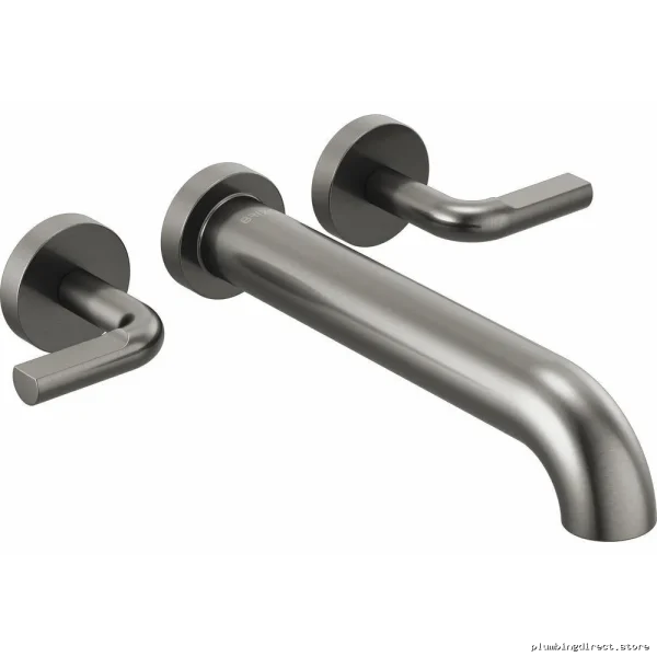 Brizo HL70439-SL Dual Handle Wall Mount Tub Filler Notch Lever Kit in Luxe Steel Finish