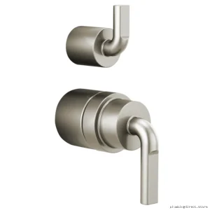 Brizo HL75P39-NK Luxe Nickel Pressure Balance Valve Trim with Notch Lever Handle