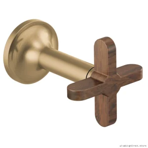Brizo Odin Gold Wall Mount Bathroom Faucet with Cross Handles HX5875