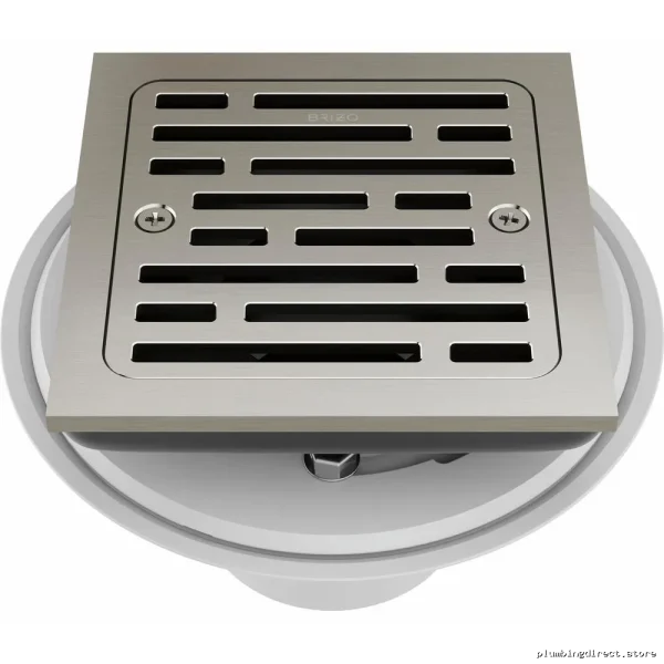 Integrated Tile Square Shower Drain in Brushed Nickel (BT062415-BN) – Modern Design by Brizo