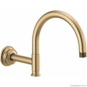 Brizo Invari 12-1/8" Arc Shower Arm & Flange in Luxe Gold Finish RP100326GL