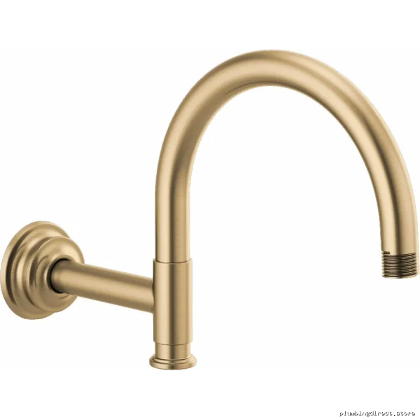 Brizo Invari 12-1/8" Arc Shower Arm & Flange in Luxe Gold Finish RP100326GL