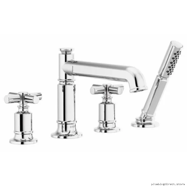 Brizo Invari Modern Roman Tub Faucet Trim – Handheld Shower No Handles Chrome Design