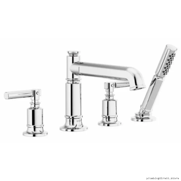 Brizo Invari Modern Roman Tub Faucet Trim – Handheld Shower No Handles Chrome Design - Image 2