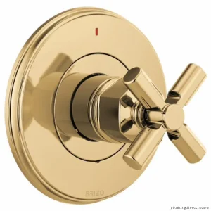 Brizo Pressure Balance Valve Trim Polished Gold Finish No Handle Invari T60P076-PGLHP