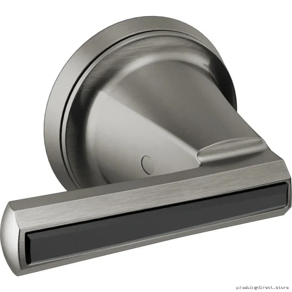 Brizo Invari Wall-Mounted Lever Handle Set - Luxe Steel Black Crystal Finish HL7098-SLBC